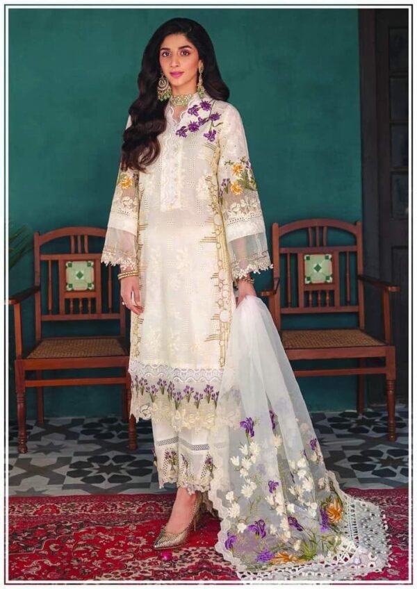 Heavy Embroidered Lawn Dress